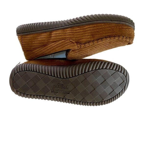 Dearfoams Men's Niles Corduroy Moccasin Slipper Size Small US 7-8 NEW - Picture 4 of 8